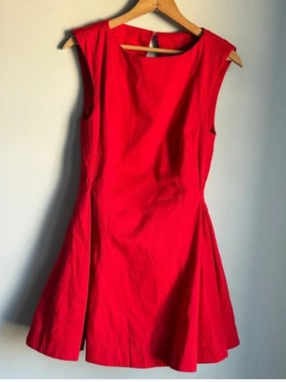 ANTHROPOLOGIE MAUVE RED SWING DRESS SIZE 4 LIMITED EDITION RUNWAY WOW